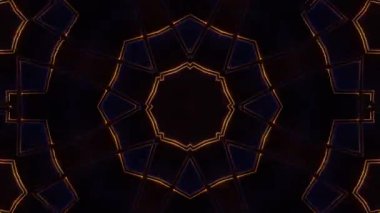 Psikedelik Kaleydoskop Patlaması simetrik kaleydoskop şekilleri patlıyor ve canlı renklerle beatendly döngülerde şekil değiştiriyor