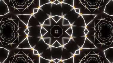 Psikedelik Kaleydoskop Patlaması simetrik kaleydoskop şekilleri patlıyor ve canlı renklerle beatendly döngülerde şekil değiştiriyor