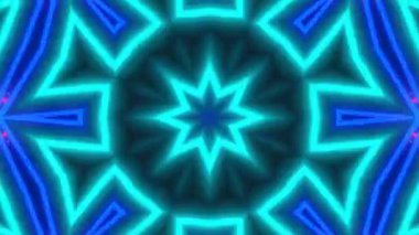 Psikedelik Kaleydoskop Patlaması simetrik kaleydoskop şekilleri patlıyor ve canlı renklerle beatendly döngülerde şekil değiştiriyor