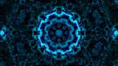 Psikedelik Kaleydoskop Patlaması simetrik kaleydoskop şekilleri patlıyor ve canlı renklerle beatendly döngülerde şekil değiştiriyor