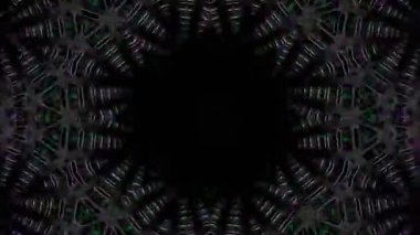 Psikedelik Kaleydoskop Patlaması simetrik kaleydoskop şekilleri patlıyor ve canlı renklerle beatendly döngülerde şekil değiştiriyor