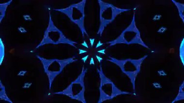 Psikedelik Kaleydoskop Patlaması simetrik kaleydoskop şekilleri patlıyor ve canlı renklerle beatendly döngülerde şekil değiştiriyor