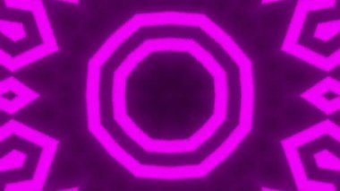 Psikedelik Kaleydoskop Patlaması simetrik kaleydoskop şekilleri patlıyor ve canlı renklerle beatendly döngülerde şekil değiştiriyor