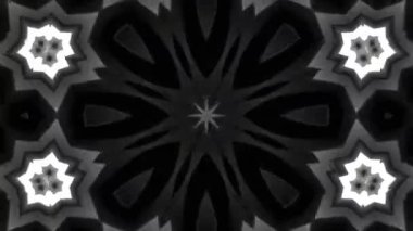 Psikedelik Kaleydoskop Patlaması simetrik kaleydoskop şekilleri patlıyor ve canlı renklerle beatendly döngülerde şekil değiştiriyor