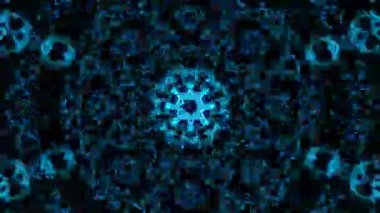 Psikedelik Kaleydoskop Patlaması simetrik kaleydoskop şekilleri patlıyor ve canlı renklerle beatendly döngülerde şekil değiştiriyor