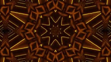 Psikedelik Kaleydoskop Patlaması simetrik kaleydoskop şekilleri patlıyor ve canlı renklerle beatendly döngülerde şekil değiştiriyor