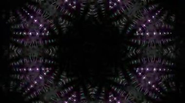 Psikedelik Kaleydoskop Patlaması simetrik kaleydoskop şekilleri patlıyor ve canlı renklerle beatendly döngülerde şekil değiştiriyor