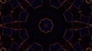 Psikedelik Kaleydoskop Patlaması simetrik kaleydoskop şekilleri patlıyor ve canlı renklerle beatendly döngülerde şekil değiştiriyor
