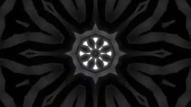 Psikedelik Kaleydoskop Patlaması simetrik kaleydoskop şekilleri patlıyor ve canlı renklerle beatendly döngülerde şekil değiştiriyor