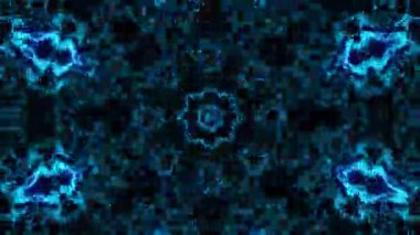 Psikedelik Kaleydoskop Patlaması simetrik kaleydoskop şekilleri patlıyor ve canlı renklerle beatendly döngülerde şekil değiştiriyor