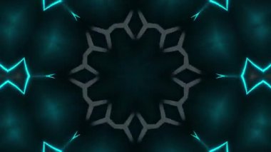 Psikedelik Kaleydoskop Patlaması simetrik kaleydoskop şekilleri patlıyor ve canlı renklerle beatendly döngülerde şekil değiştiriyor