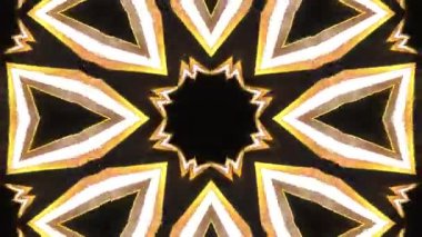 Psikedelik Kaleydoskop Patlaması simetrik kaleydoskop şekilleri patlıyor ve canlı renklerle beatendly döngülerde şekil değiştiriyor