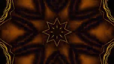 Psikedelik Kaleydoskop Patlaması simetrik kaleydoskop şekilleri patlıyor ve canlı renklerle beatendly döngülerde şekil değiştiriyor