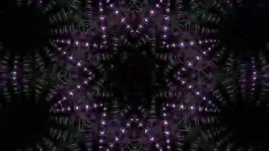 Psikedelik Kaleydoskop Patlaması simetrik kaleydoskop şekilleri patlıyor ve canlı renklerle beatendly döngülerde şekil değiştiriyor