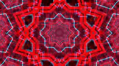 Psikedelik Kaleydoskop Patlaması simetrik kaleydoskop şekilleri patlıyor ve canlı renklerle beatendly döngülerde şekil değiştiriyor