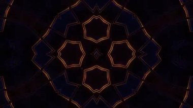 Psikedelik Kaleydoskop Patlaması simetrik kaleydoskop şekilleri patlıyor ve canlı renklerle beatendly döngülerde şekil değiştiriyor