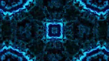 Psikedelik Kaleydoskop Patlaması simetrik kaleydoskop şekilleri patlıyor ve canlı renklerle beatendly döngülerde şekil değiştiriyor