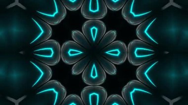 Psikedelik Kaleydoskop Patlaması simetrik kaleydoskop şekilleri patlıyor ve canlı renklerle beatendly döngülerde şekil değiştiriyor