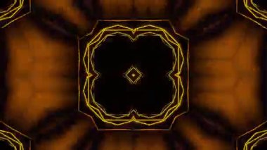 Psikedelik Kaleydoskop Patlaması simetrik kaleydoskop şekilleri patlıyor ve canlı renklerle beatendly döngülerde şekil değiştiriyor