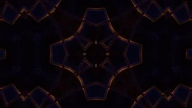 Psikedelik Kaleydoskop Patlaması simetrik kaleydoskop şekilleri patlıyor ve canlı renklerle beatendly döngülerde şekil değiştiriyor