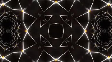 Psikedelik Kaleydoskop Patlaması simetrik kaleydoskop şekilleri patlıyor ve canlı renklerle beatendly döngülerde şekil değiştiriyor