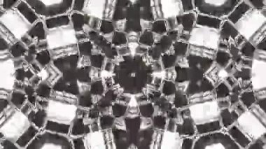 Psikedelik Kaleydoskop Patlaması simetrik kaleydoskop şekilleri patlıyor ve canlı renklerle beatendly döngülerde şekil değiştiriyor