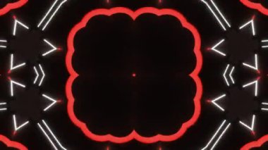 Psikedelik Kaleydoskop Patlaması simetrik kaleydoskop şekilleri patlıyor ve canlı renklerle beatendly döngülerde şekil değiştiriyor