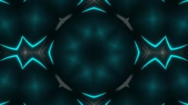 Psikedelik Kaleydoskop Patlaması simetrik kaleydoskop şekilleri patlıyor ve canlı renklerle beatendly döngülerde şekil değiştiriyor