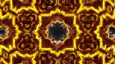 Psikedelik Kaleydoskop Patlaması simetrik kaleydoskop şekilleri patlıyor ve canlı renklerle beatendly döngülerde şekil değiştiriyor