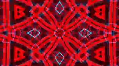 Psikedelik Kaleydoskop Patlaması simetrik kaleydoskop şekilleri patlıyor ve canlı renklerle beatendly döngülerde şekil değiştiriyor