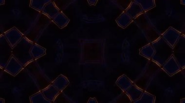 Psikedelik Kaleydoskop Patlaması simetrik kaleydoskop şekilleri patlıyor ve canlı renklerle beatendly döngülerde şekil değiştiriyor