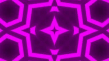 Psikedelik Kaleydoskop Patlaması simetrik kaleydoskop şekilleri patlıyor ve canlı renklerle beatendly döngülerde şekil değiştiriyor