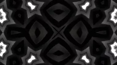 Psikedelik Kaleydoskop Patlaması simetrik kaleydoskop şekilleri patlıyor ve canlı renklerle beatendly döngülerde şekil değiştiriyor