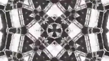 Psikedelik Kaleydoskop Patlaması simetrik kaleydoskop şekilleri patlıyor ve canlı renklerle beatendly döngülerde şekil değiştiriyor