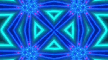 Psikedelik Kaleydoskop Patlaması simetrik kaleydoskop şekilleri patlıyor ve canlı renklerle beatendly döngülerde şekil değiştiriyor