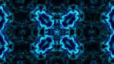 Psikedelik Kaleydoskop Patlaması simetrik kaleydoskop şekilleri patlıyor ve canlı renklerle beatendly döngülerde şekil değiştiriyor