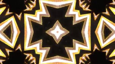 Psikedelik Kaleydoskop Patlaması simetrik kaleydoskop şekilleri patlıyor ve canlı renklerle beatendly döngülerde şekil değiştiriyor