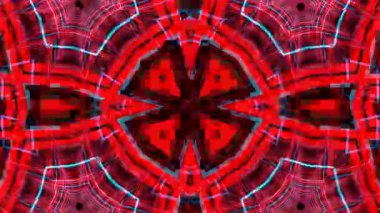 Psikedelik Kaleydoskop Patlaması simetrik kaleydoskop şekilleri patlıyor ve canlı renklerle beatendly döngülerde şekil değiştiriyor