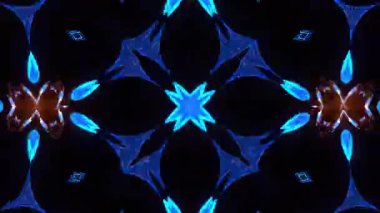 Psikedelik Kaleydoskop Patlaması simetrik kaleydoskop şekilleri patlıyor ve canlı renklerle beatendly döngülerde şekil değiştiriyor