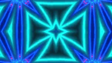 Psikedelik Kaleydoskop Patlaması simetrik kaleydoskop şekilleri patlıyor ve canlı renklerle beatendly döngülerde şekil değiştiriyor