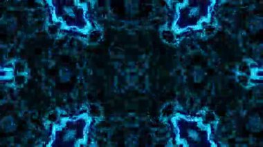 Psikedelik Kaleydoskop Patlaması simetrik kaleydoskop şekilleri patlıyor ve canlı renklerle beatendly döngülerde şekil değiştiriyor