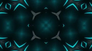 Psikedelik Kaleydoskop Patlaması simetrik kaleydoskop şekilleri patlıyor ve canlı renklerle beatendly döngülerde şekil değiştiriyor