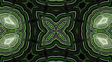 Psikedelik Kaleydoskop Patlaması simetrik kaleydoskop şekilleri patlıyor ve canlı renklerle beatendly döngülerde şekil değiştiriyor