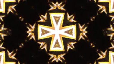 Psikedelik Kaleydoskop Patlaması simetrik kaleydoskop şekilleri patlıyor ve canlı renklerle beatendly döngülerde şekil değiştiriyor