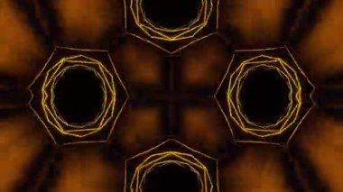 Psikedelik Kaleydoskop Patlaması simetrik kaleydoskop şekilleri patlıyor ve canlı renklerle beatendly döngülerde şekil değiştiriyor