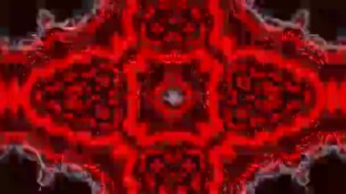 Psikedelik Kaleydoskop Patlaması simetrik kaleydoskop şekilleri patlıyor ve canlı renklerle beatendly döngülerde şekil değiştiriyor