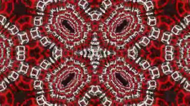 Psikedelik Kaleydoskop Patlaması simetrik kaleydoskop şekilleri patlıyor ve canlı renklerle beatendly döngülerde şekil değiştiriyor