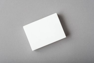 şablon konsepti, nihai gri arkaplan üzerinde beyaz boş düzen, kopyalama alanı, maket, metin için boşluk