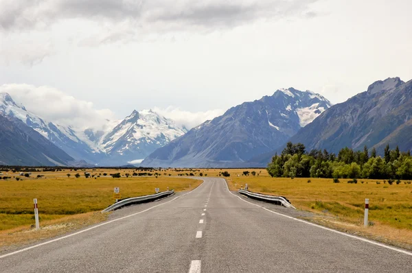 Yol perspektif ve Mt Cook