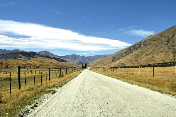 Makadamstraße in Neuseeland — Stockfoto
